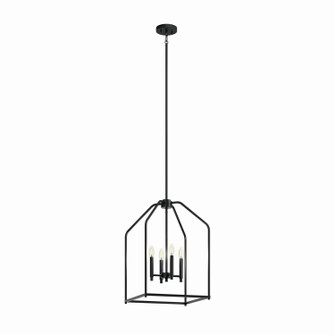 Madden Four Light Foyer Pendant in Black (12|52722BK)