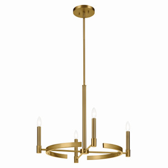 Tolani Four Light Chandelier in Brushed Natural Brass (12|52426BNB)