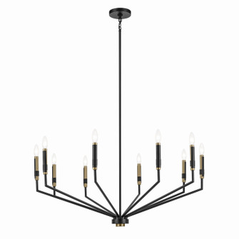 Armand Ten Light Chandelier in Black (12|52348BK)