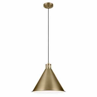 Zailey One Light Pendant in Natural Brass (12|52177NBR)