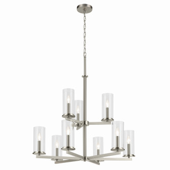 Crosby Nine Light Chandelier in Brushed Nickel (12|44014NI)