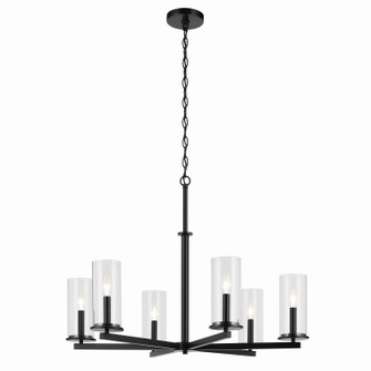 Crosby Six Light Chandelier in Black (12|44013BK)