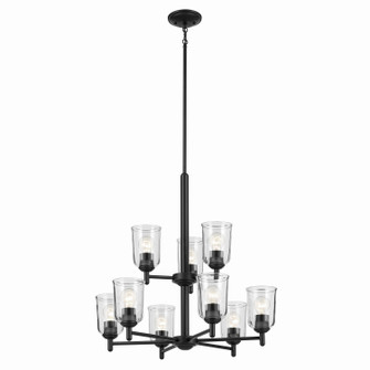 Shailene Nine Light Chandelier in Black (12|43672BKCLR)