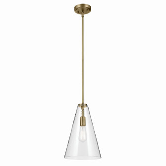 Everly One Light Pendant in Natural Brass (12|42199NBR)