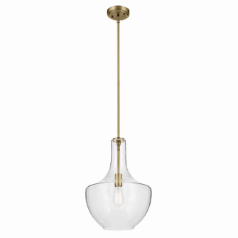 Everly One Light Pendant in Natural Brass (12|42046NBRCS)