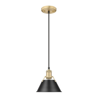 Orwell One Light Mini Pendant in Brushed Champagne Brass (62|3306SBCBBLK)