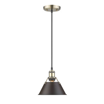 Orwell One Light Mini Pendant in Aged Brass (62|3306SABRBZ)