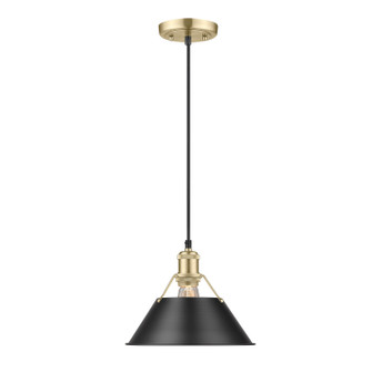 Orwell One Light Pendant in Brushed Champagne Brass (62|3306MBCBBLK)