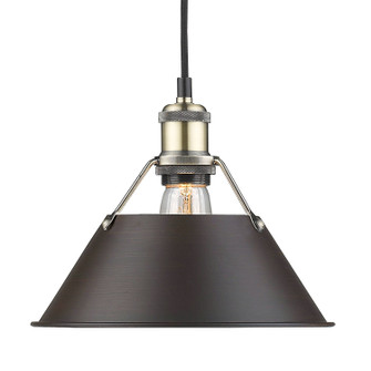 Orwell One Light Pendant in Aged Brass (62|3306MABRBZ)