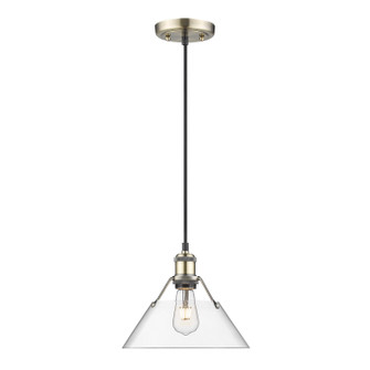 Orwell One Light Pendant in Aged Brass (62|3306MABCLR)
