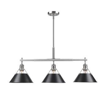 Orwell Three Light Linear Pendant in Pewter (62|3306LPPWBLK)