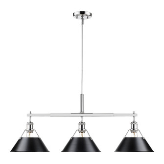 Orwell Three Light Linear Pendant in Chrome (62|3306LPCHBLK)