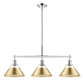 Orwell Three Light Linear Pendant in Chrome (62|3306LPCHBCB)