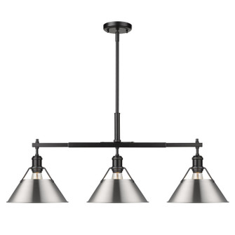 Orwell Three Light Linear Pendant in Matte Black (62|3306LPBLKPW)