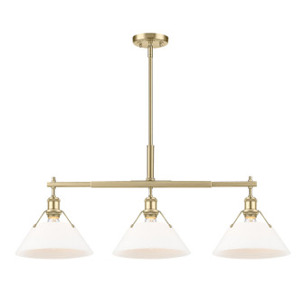 Orwell Three Light Linear Pendant in Brushed Champagne Brass (62|3306LPBCBOP)