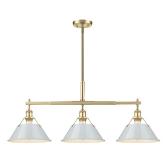 Orwell Three Light Linear Pendant in Brushed Champagne Bronze (62|3306LPBCBDB)