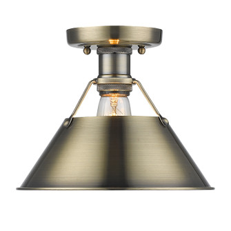 Orwell One Light Flush Mount in Aged Brass (62|3306FMABAB)