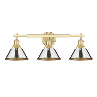 Orwell Three Light Bath Vanity in Brushed Champagne Brass (62|3306BA3BCBCH)
