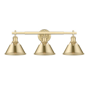 Orwell Three Light Bath Vanity in Brushed Champagne Brass (62|3306BA3BCBBCB)