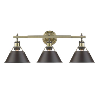 Orwell Three Light Bath Vanity in Aged Brass (62|3306BA3ABRBZ)