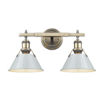 Orwell Two Light Bath Vanity in Aged Brass (62|3306BA2ABDB)