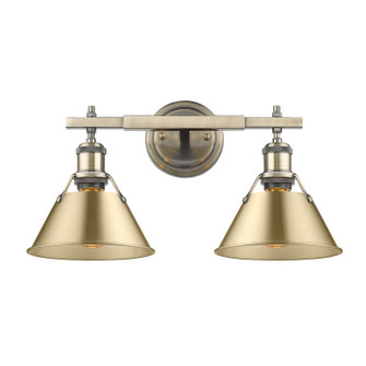 Orwell Two Light Bath Vanity in Aged Brass (62|3306BA2ABBCB)