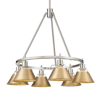 Orwell Six Light Chandelier in Pewter (62|33066PWBCB)