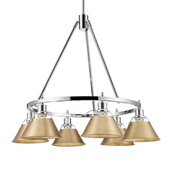 Orwell Six Light Chandelier in Chrome (62|33066CHBCB)
