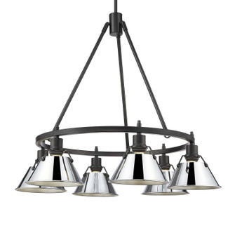 Orwell Six Light Chandelier in Matte Black (62|33066BLKCH)