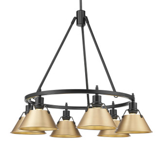 Orwell Six Light Chandelier in Matte Black (62|33066BLKBCB)