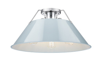 Orwell Three Light Flush Mount in Chrome (62|33063FMCHDB)