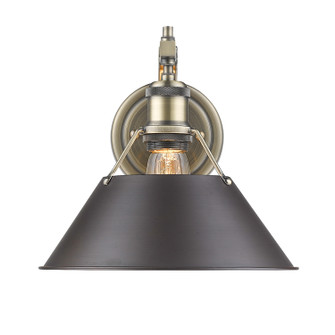 Orwell One Light Wall Sconce in Aged Brass (62|33061WABRBZ)