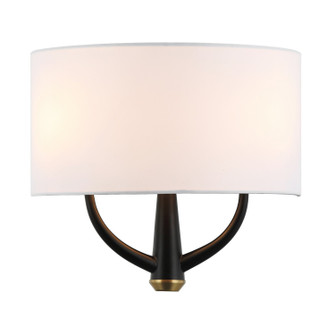Patchwork Two Light Wall Sconce in Black/Satin Brass (137|503W02BLSB)