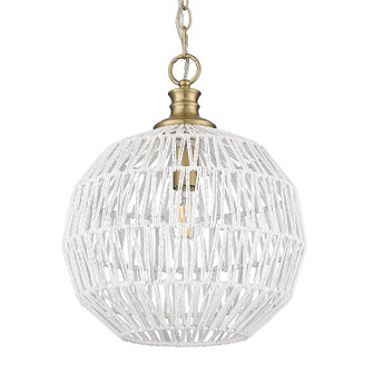 Florence One Light Pendant in Brushed Champagne Brass (62|6933MBCBWR)