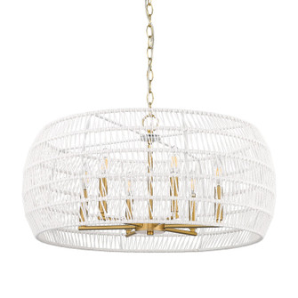 Ellie Six Light Chandelier in Modern Brushed Gold (62|68086MBGWR)