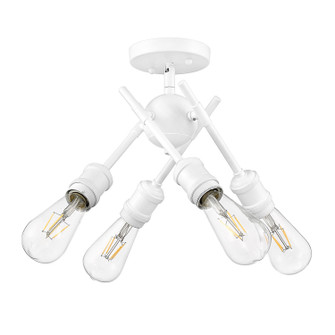 Axel Four Light Semi-Flush Mount in Matte White (62|1945SFWHT)