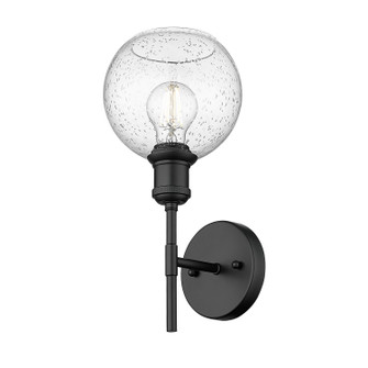Axel One Light Wall Sconce in Matte Black (62|19451WBLKGLOBESD)