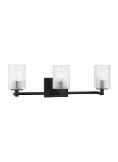 Lando Three Light Wall / Bath in Midnight Black (1|GLV1043MBK)