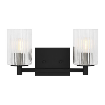 Lando Two Light Wall / Bath in Midnight Black (1|GLV1042ENMBK)