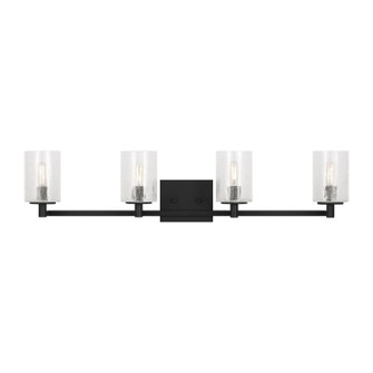 Parker Four Light Wall / Bath in Midnight Black (1|GLV1034ENMBK)