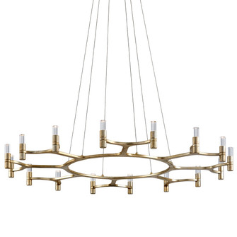 Nexus LED Chandelier in Warm Silver Leaf (68|258016WSL)