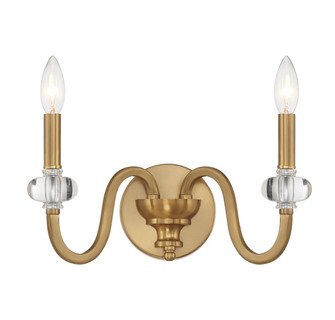 Bergdorf Two Light Wall Sconce in Warm Brass (51|958002322)