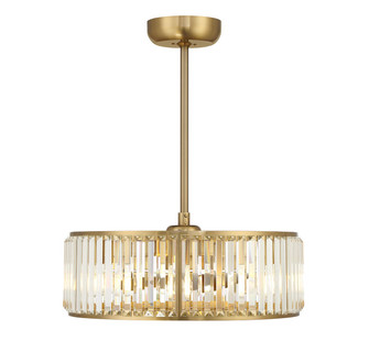 Janus Six Light Fan D'Lier in Warm Brass (51|23FD245322)