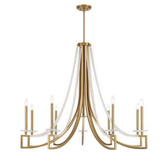 Helen Nine Light Chandelier in Warm Brass (51|188059322)