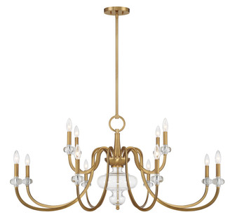 Bergdorf 12 Light Chandelier in Warm Brass (51|1580312322)