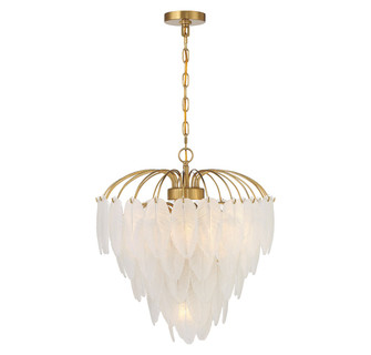 Boa Six Light Chandelier in Warm Brass (51|135086322)