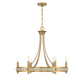 Camden Six Light Chandelier in Warm Brass (51|120536322)