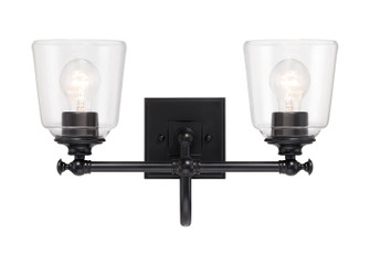 Antonia Two Light Bath Vanity in Coal Black (7|400266A)
