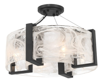 Cloud Break Four Light Semi Flush Mount in Coal Black (7|361466A) Cloud Break Four Light Semi Flush Mount in Coal Black (7|361466A)