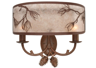 Balsam Pine Two Light Wall Sconce in Rust Rust (57|115198)